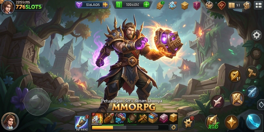 Tampilan gameplay seru dalam 7276SLOTS, menjelajahi dunia MMORPG yang menakjubkan.