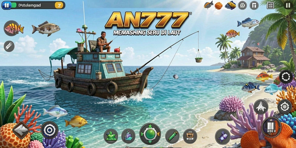Screenshot gameplay AN777 menampilkan aksi memancing yang seru!