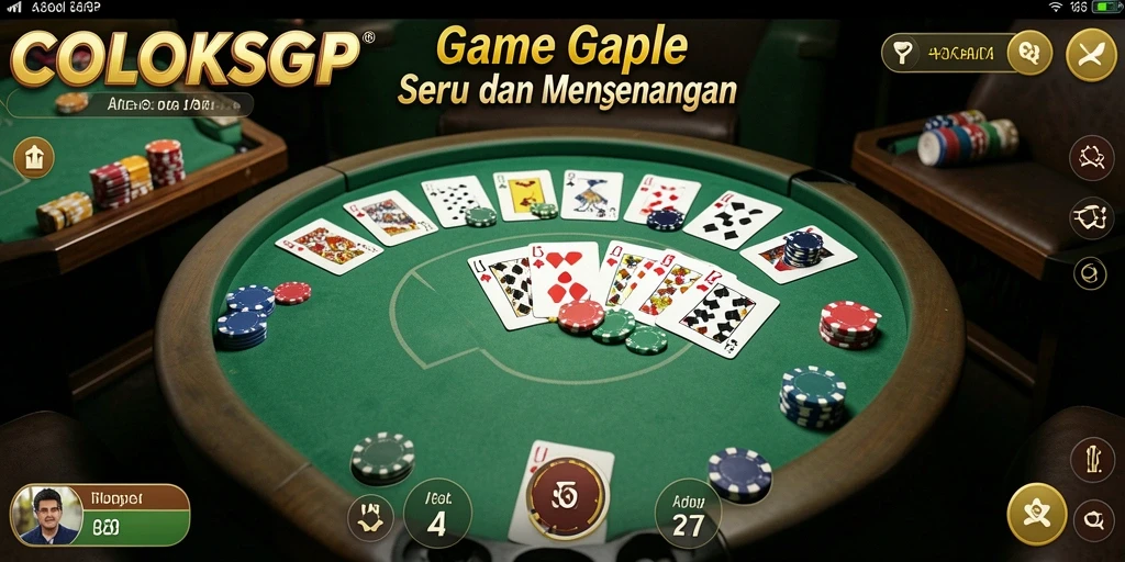 Screenshot gameplay COLOKSGP menampilkan suasana seru bermain Gaple.