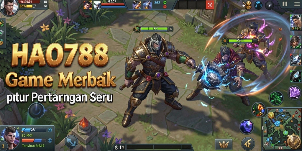 Tangkapan layar gameplay HAO788 menampilkan aksi pertarungan seru.