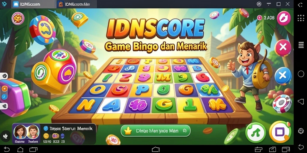 Gameplay Bingo seru di IDNSCORE dengan banyak pilihan.