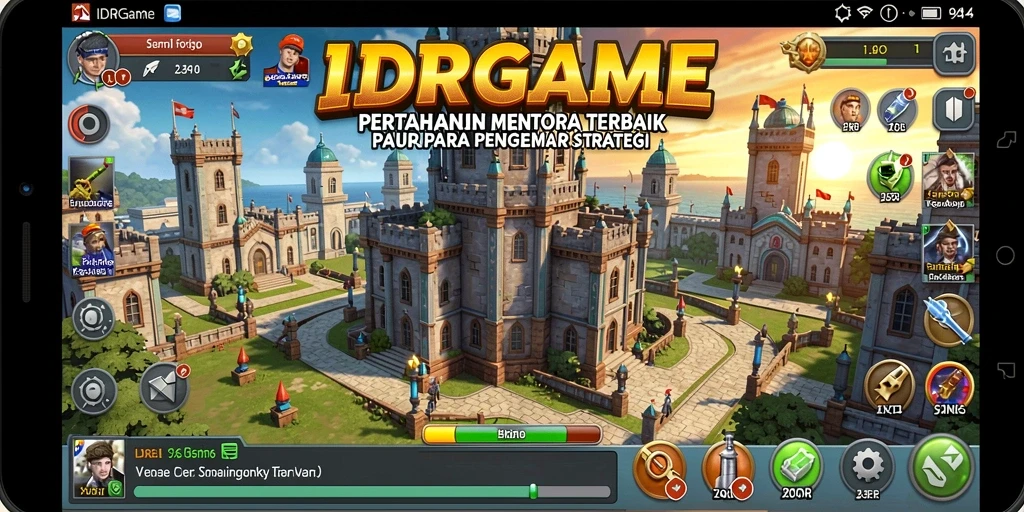 Tampilan mendebarkan dari gameplay Tower Defense IDRGAME.