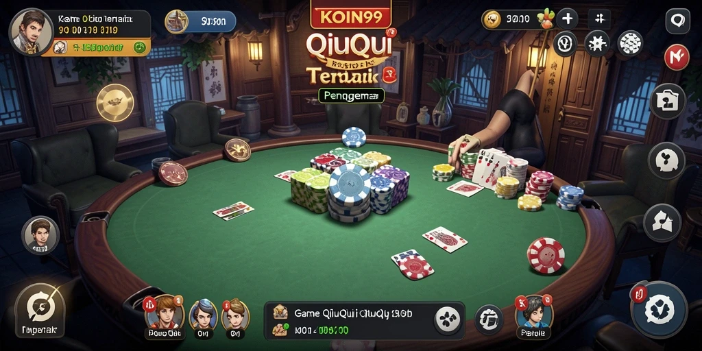 Tampilan gameplay QiuQiu yang seru dan interaktif di KOIN99.