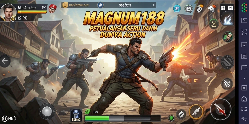 Tangkapan layar gameplay <strong>MAGNUM188</strong> menunjukkan aksi seru dan intens.