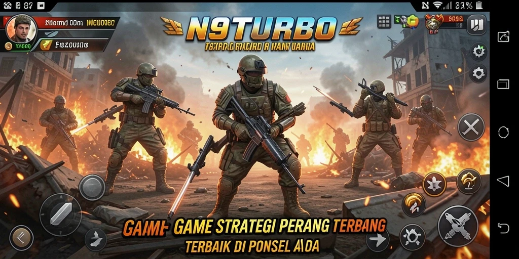 Tampilan gameplay epik N9TURBO yang penuh strategi.