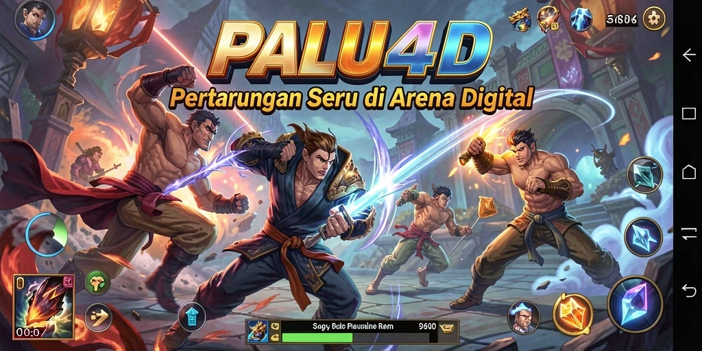 Screenshot gameplay PALU4D yang menampilkan aksi pertarungan yang intens.