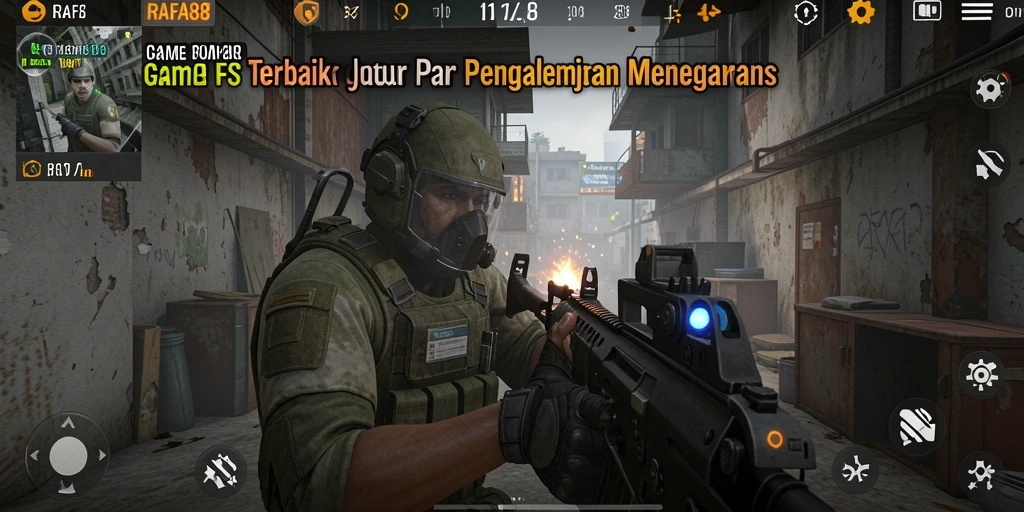 Tampilan gameplay intens dari RAFA88 yang penuh aksi FPS.
