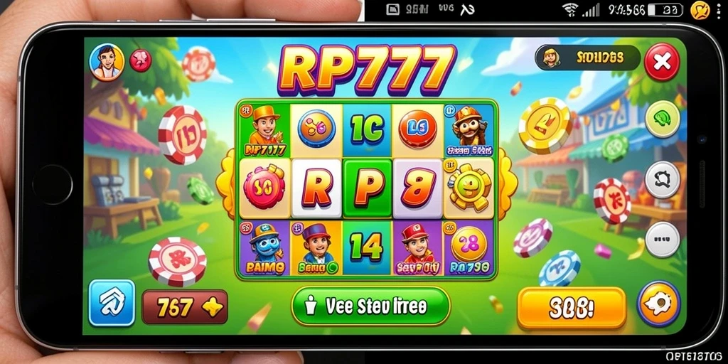 Tangkapan layar utama menunjukkan gameplay seru Bingo di RP777.
