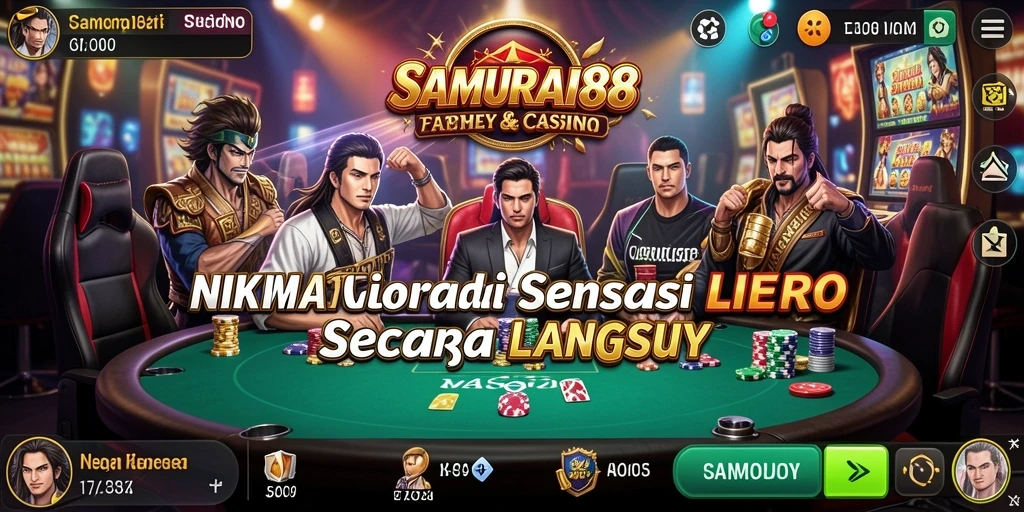 Tampilan gameplay menarik dari SAMURAI88 dalam suasana Live Casino.