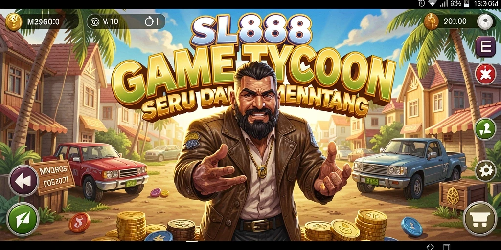 Tampilan gameplay SL888 yang menggambarkan keseruan mengelola bisnis Tycoon.